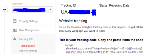 Google Analytics Error Status Receiving Data