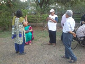 from left - XYL of OM Ashok (VU2ASH), XYL (sitting) of OM Vilas (VU2VPR), OM Vilas (VU2VPR), OM Avinash Khadilkar.