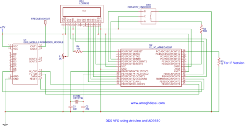 Arduino Atmega328 Ad9850 DDS VFO