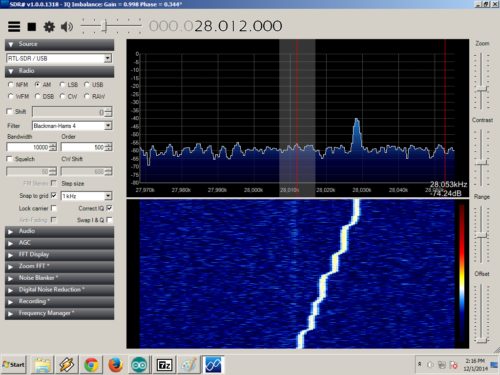 DDS frequency change test