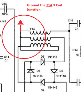 Ground the 3 coil Junction of T1A