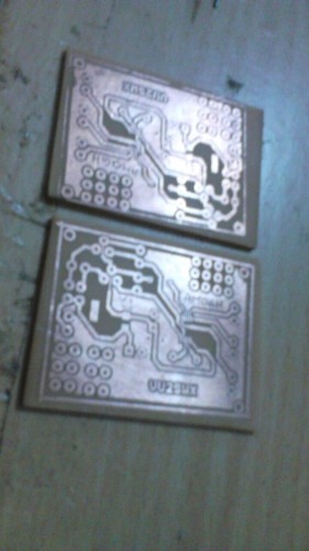 PCB Etched using Toner Transfer Method