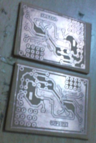 PCB Etched using Toner Transfer Method