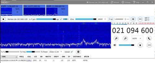 hermes-lite skimming server wspr cw qrss